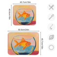 thumbnail image 4 of Yayeee Dish Drying Mat for Kitchen Counter 16"x18" Microfiber Absorbent Pad, Goldfish, 4 of 7