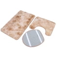 thumbnail image 3 of Quick Dry Soft Polyester Fiber+PVC Non Slip Toilet Lid Cover, Contour Rug , For Bathroom Jaune, 3 of 8