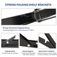 thumbnail image 3 of Soportes plegables para estantes Medach, metal negro, 20 cm, 6 unidades, 3 of 7