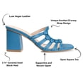 thumbnail image 3 of Journee Womens Emory Open Square Toe Block Heel Sandals, 3 of 9