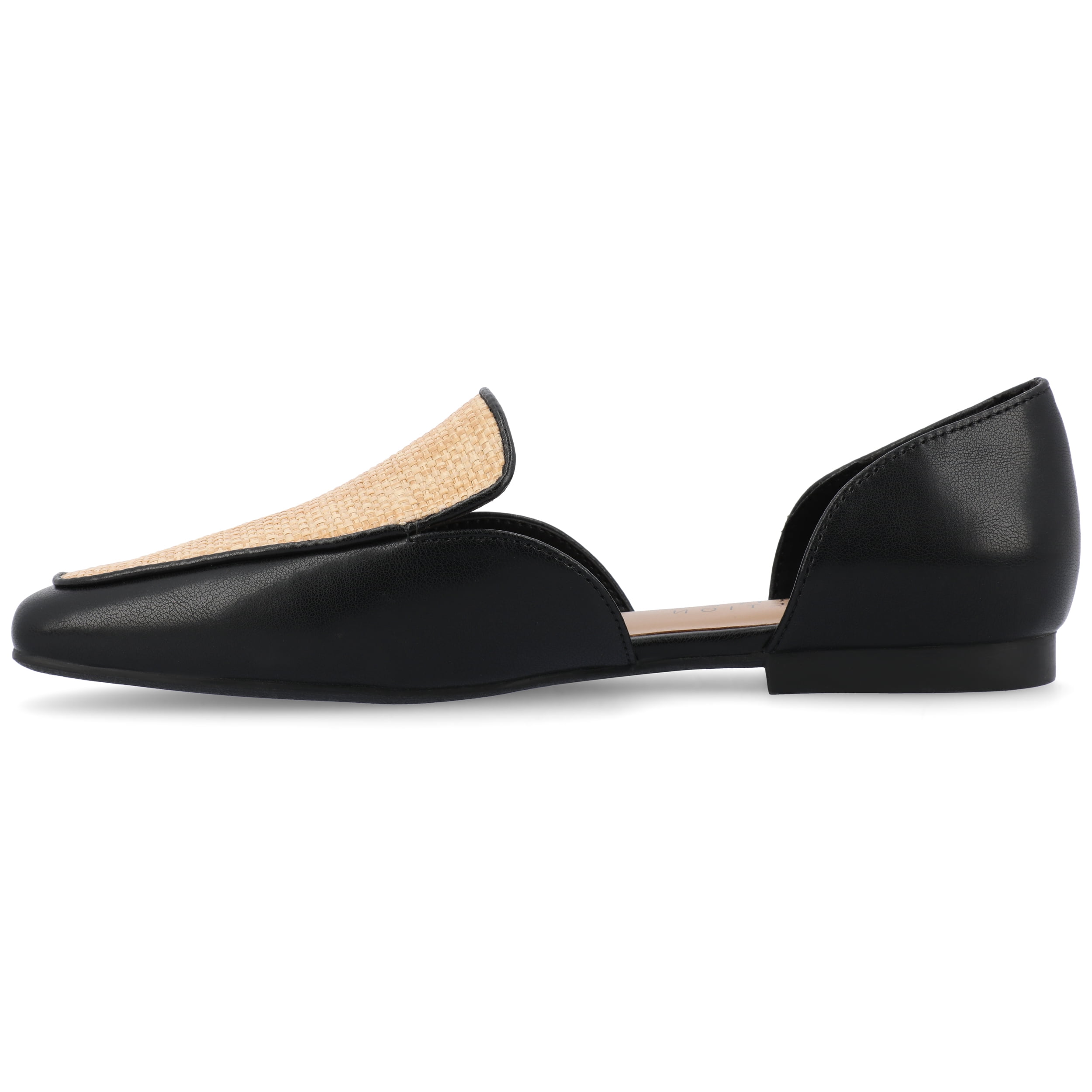 Journee Womens Kennza Soft Faux Leather Slip On Flats