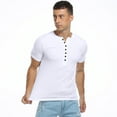 thumbnail image 4 of HAOMEILI Men's Henley Shirts Short/Long Sleeve Button T-Shirt Lightweight Fashion Casual Pullover Shirt, 4 of 6