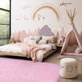 thumbnail image 2 of Socofuz Soft Indoor Modern Area Rugs Fluffy Living Room Carpets for Children Bedroom Home Decor Nursery Rug 4' x 6', Pink, 2 of 7
