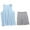 Silver, variant on HVOBTTY Mens Comfy Pajama Set, Summer Pajama Set for Men, Men's Soft Casual Solid Color 2 Piece Sleeveless V Neck Tank Top and Shorts Elastic Waist Training Sport Pajama Sets Dark Gray, XXL