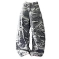 thumbnail image 3 of Tiweut Mens Camo Jeans Y2k Hop Wide Leg Denim Pants Casual Loose Trousers Streetwear,Camouflage, 3 of 5