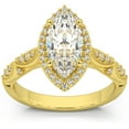 thumbnail image 4 of Pompeii 2 1/4Ct Marquise Halo Nature Inspired Lab Grown Diamond Engagement Ring 14k Gold, 4 of 6