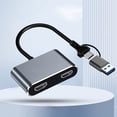 thumbnail image 4 of Adaptador Compatible Con Hdmi Adaptador USB 3.0 tipo C a HD dual compatible con HDMI de 5 Gbps para tableta de teléfono de escritorio, 4 of 8