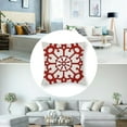 thumbnail image 5 of nygtbtfer Geometric Red Flower Decorative Throw Pillow Covers , Set of 2 Abstract Red Flower Cushion Cover Square Pillow Cases for Couch Patio Sofa Home Decor 20x20in, 5 of 7