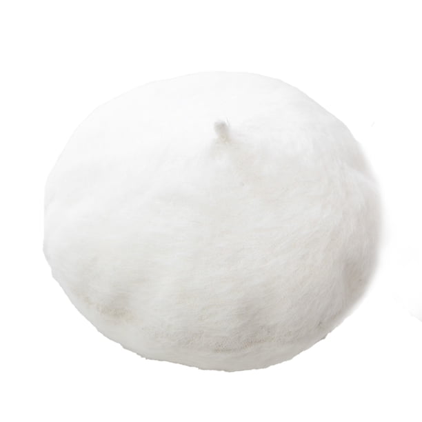 Minnieouse Gorros de piel de boina, sombrero clásico de estilo coreano, tocado romántico de otoño, ropa de fiesta, suministros de ropa para mujeres y Sombreros blanco Minnieouse AP010201-05B