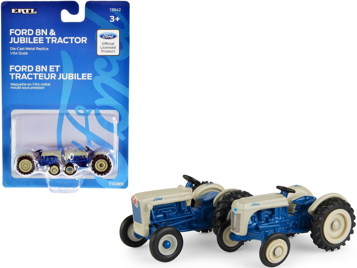 Ford 8n And Ford Jubilee Blue And Gray Set Of 2 Tractors 1 64 Diecast Models By Ertl Tomy Walmart Com