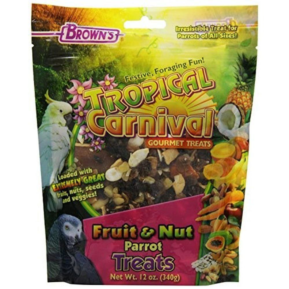 Brown's Tropical Carnival Fruit & Nut Parrot Bird Treat, 12 Oz