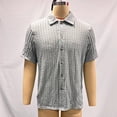 thumbnail image 5 of FRSASU Mens Knit Shirts Short Sleeve Button Down Casual Shirt Vintage Old Money Polo Shirts Vacation Beach Tops Green, 5 of 7