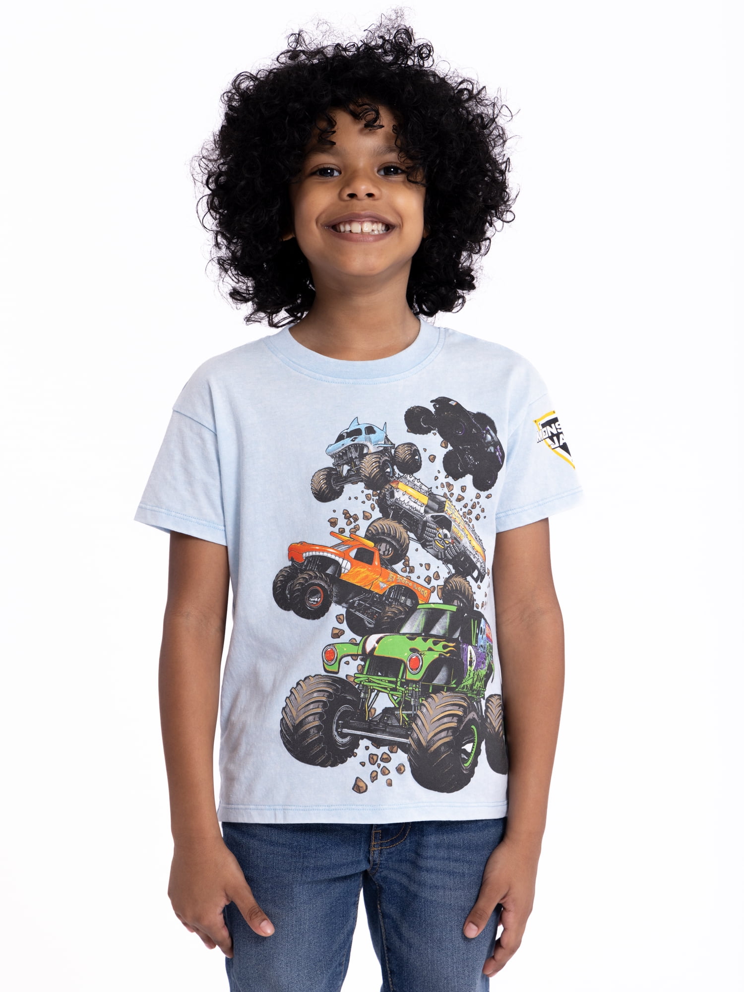 Monster Jam Toddler Graphic Crewneck Tee with Short Sleeves, Sizes 12M-5T