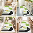 thumbnail image 4 of Hallway Runner Rug 2'x6', Boho Middle Century Kitchen Runner Rugs Non-Slip Carpet Mats, Abstract Green Geometric Botanical Bedside Rugs Runners Washable Floor Carpet for Bathroom Laundry Room, 4 of 8