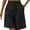 Black, variant on Sngxgn Women's High Waisted Casual Shorts Ripped Hem Frayed Distressed Short Casual(Black,L)