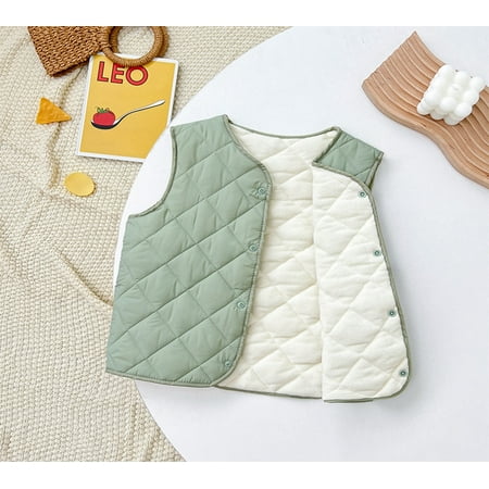

WZHKSN Sweater For Child Toddler Children Kids Baby Boys Girls Winter Solid Sleeveless Vest Jacket Outer Outwear Outfits Clothes Coat