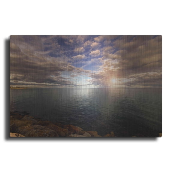 Luxe Metal Art 'Sunlight_StCyp' by Sebastien Lory, Metal Wall Art, 36"x24"
