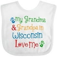 thumbnail image 3 of Inktastic Wisconsin Grandma Loves Me Boys or Girls Baby Bib, 3 of 4