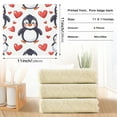 thumbnail image 3 of 6 Pieces of Kitchen Towels 11x11Inch Kitchen Dish Cloths Kitchen Dish Towels Reuseable Cleaning Cloths Love Penguin, 3 of 9