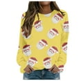 thumbnail image 1 of Sweat à Capuche Manches Longues Col Rond Imprimé Flocon de Neige Mode Automne et Hiver pour Femmes, 1 of 5