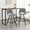 Gray, variant on Orange Polyester Barstools Set of 2 with Built - in Footrests / Cozy Seating for Kitchen and Dining