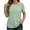 Light-Green, variant on WellSize Women Plus Size Blouses Dressy Lace Crew Neck Tops Casual Short Sleeve Summer Shirts