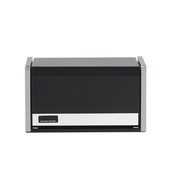 Black 8.6-inch Metal Tool Box with 3 Drawers, Portable Tool Organizer for Workshop & Garage Storage