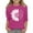 Hot Pink, variant on CCRFTGI Girls Shirts Size 10-12 Cute 3/4 Sleeve Shirt Blouse Summer Solid Sunflower Print Tee Shirts Preppy Loose Comfy Round Neck Basic Tees Light Gray 6-7Y