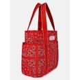 thumbnail image 3 of QEMAUUA Women's Americana Cut Out Tote Bag,Red Bandana Print Shoulder Tote Bag with Multiple Pockets,Large Capacity Casual Handbag for Daily Use, 3 of 8