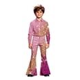 thumbnail image 3 of Tiijoy Girls Sequin Print Flare Pants Stage Performance Dance Pants, Sizes 7-8, Pink, 3 of 7