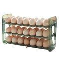 thumbnail image 1 of Huevera abatible para puerta lateral de refrigerador, organizador de huevos transparente, bandeja para huevos Verde, 1 of 9