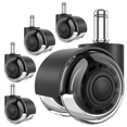thumbnail image 2 of 10x Office Chair Wheels,2 Inch Replacement Soft Mute Desk Caster Wheels for Work & Gaming Chair, 2 of 8