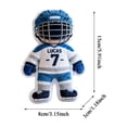 thumbnail image 2 of LUCAS-7 Ice Hockey Plush Toy Stuffed Animals Mascot Soft Doll for Hockey Fans Sports Theme Decor Birthday Gift(Green), 2 of 5