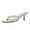 Beige, variant on NOKIO Women Stiletto High Heel Peep Open Toe Sandals Slingback Slip-on Wedding Office Cute Basic Sandals Women Sandals Middle Heel Thongs Solid Color Cross Strap Casual