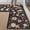 Black, variant on Floral Kitchen Rugs Set of 2 Anti-Fatigue Kitchen Mats Green Cushioned Mats with Colorful Flowers Farmhouse Non Slip Waterproof Comfort Standing Rug 17.3x29+17.3x47, Green Floral