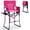 Pink, variant on EVER ADVANCED Portable 30.7" Seat Height Tall Folding Camping Chair Directors Chair with Side Table for Makeup Artist, Sports Event, Craft Show, Supports 350LBS Pink