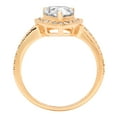 thumbnail image 4 of 2.36 ct Pear Cut Simulated Diamond Halo 14K Yellow Gold Womens Engagement Ring, 4 of 6