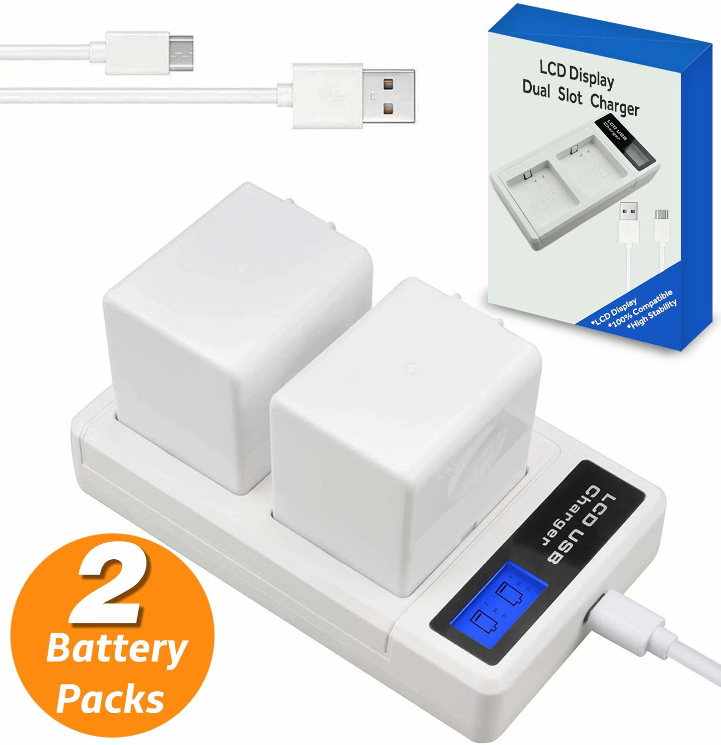 Charging Station For Arlo Pro Go Rechargeable Batteries Two Slots USB Cable New 
