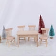 thumbnail image 2 of 1Set Dining Table Chair Model 1:12 Dollhouse Mini Wooden Furniture, 2 of 5