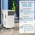 thumbnail image 4 of Keystone 5,000 BTU (9,000 ASHRAE) 115V Portable Air Conditioner with Remote,Rooms up to 250 Sq. Ft.,KSTAP05PHA, 4 of 14