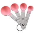thumbnail image 3 of Juego de 8 tazas y cucharas medidoras de plástico YONGSHENG color rosa, 3 of 3