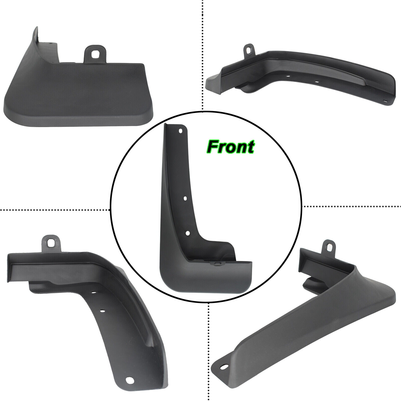 4x Mud Flaps Splash Guard Fender for Toyota Highlander 2020 2021 2022 Black