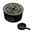 thumbnail image 1 of jinwen Ceramic Teapot Warmer Boiling Tea Household Traditional with Tealight Holder black, 1 of 9