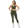 thumbnail image 4 of Women's Buttery Soft Capri Activewear Leggings, Army Green, S, 4 of 5
