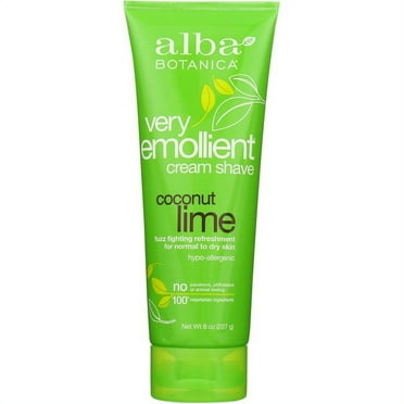Alba Botanica Very Emollient Cream Shave Coconut Lime, 8.0 OZ