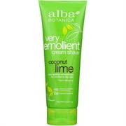 Alba Botanica Very Emollient Cream Shave Coconut Lime, 8.0 OZ