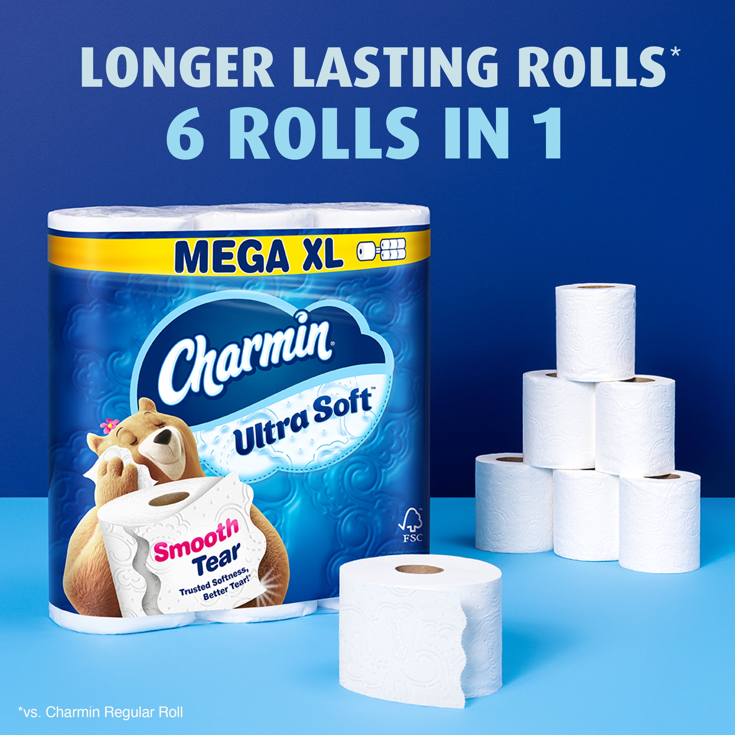 Charmin Ultra Soft Toilet Paper 9 Mega XL Rolls, 336 Sheets Per Roll