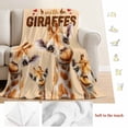 thumbnail image 5 of Giraffe Blanket Soft Cozy Warm Throw Blanket for Couch, Plush Fuzzy Flannel Fleece Blankets for Sofa, Red Love Heart Farmhouse Animals Bed Blankets Lightweight Gifts for Women, 32"x48", 5 of 9