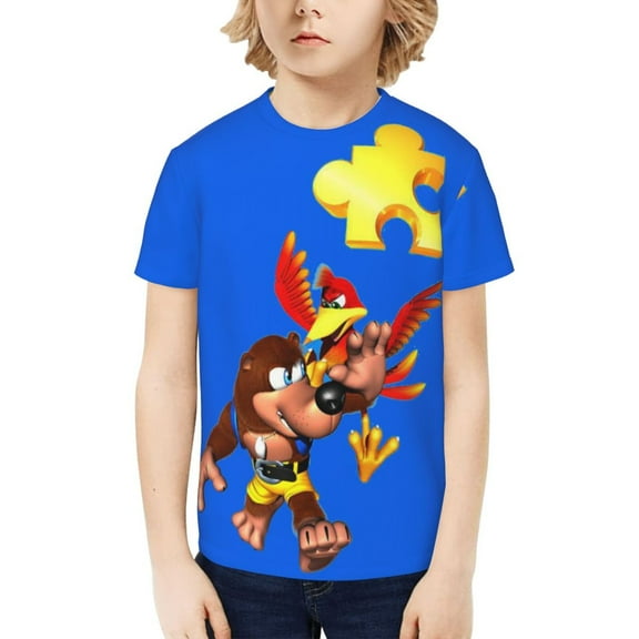 Banjo-Kazooie Kids T-Shirt 3d Printed Graphic T-Shirts Boys And Girls Short Sleeve Shirts For Youth Kids X-Small