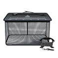 thumbnail image 1 of Cesta flotante para pececillos, cubo multiusos plegable para exteriores, suministros para peces vivos Negro 34cmx20cmx28cm, 1 of 9